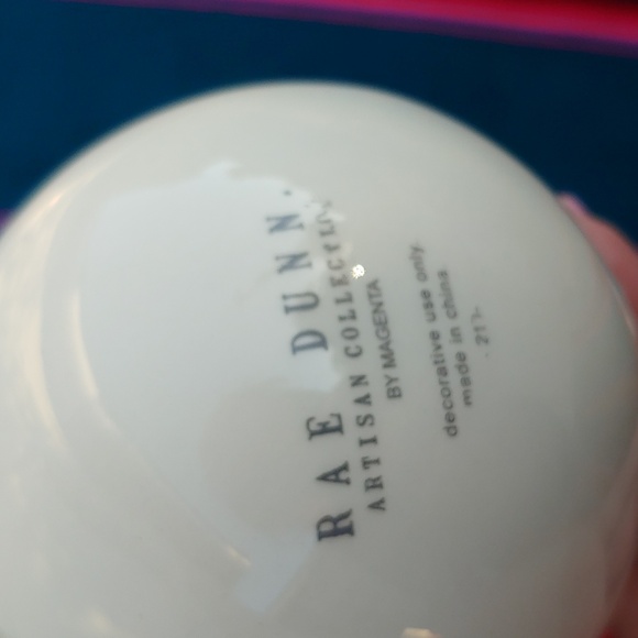 Rae Dunn Set of Two Ceramic Christmas Sphere Ornaments in White & Red - Picture 8 of 11